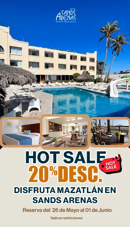 Oferta Especial Hot Sale Hospedaje en Mazatlán, Hotel Sands Las Arenas, Mazatlán Sinaloa